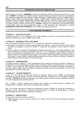 4/20 CONVEN&Ccedil;&Atilde;O COLETIVA DE TRABALHO 98/99 - Sindigraf-SP