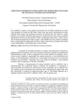 Infraestrutura rodovi&aacute;ria