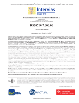 Prospecto Definitivo de Distribui&ccedil;&atilde;o P&uacute;blica