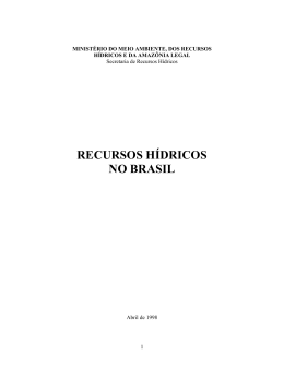RECURSOS H&Iacute;DRICOS NO BRASIL