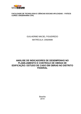 AN&Aacute;LISE DE INDICADORES DE DESEMPENHO NO