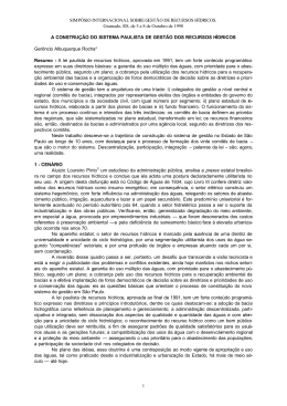 A Constru&ccedil;&atilde;o do Sistema Paulista de Gest&atilde;o dos