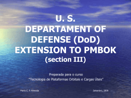 (DoD) EXTENSION TO PMBOK