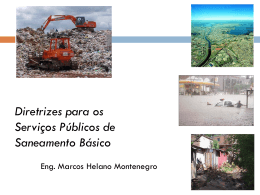 Pol&iacute;tica Nacional de Saneamento B&aacute;sico