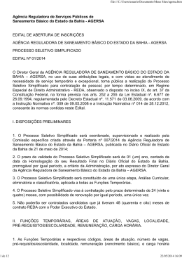 Ag&ecirc;ncia Reguladora de Servi&ccedil;os P&uacute;blicos de Saneamento B&aacute;sico