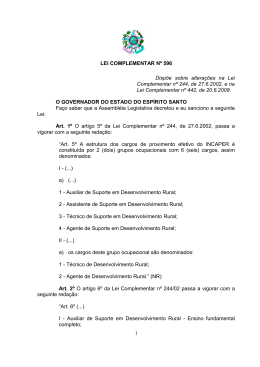 Lei Complementar N&ordm; 596
