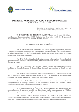 instrução normativa nº 6, de 31 de outubro de 2007
