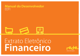 EEFI &ndash; Extrato Eletr&ocirc;nico Financeiro
