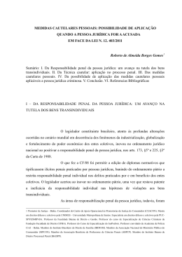 medidas cautelares pessoais - Ministério Público do Estado da Bahia
