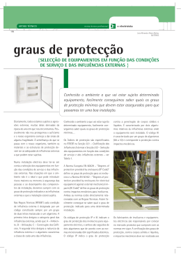 graus de protec&ccedil;&atilde;o