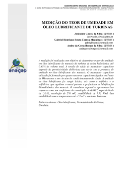 MEDI&Ccedil;&Atilde;O DO TEOR DE UMIDADE EM &Oacute;LEO