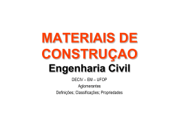 AGLOMERANTES EM GERAL - Escola de Minas