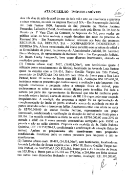/f ATA DE LEILÃO - IMÓVEIS e MÓVEIS gd/