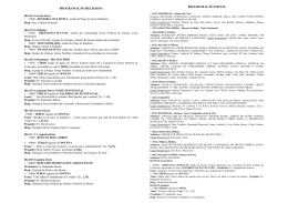 programa&ccedil;&atilde;o religiosa programa&ccedil;&atilde;o social