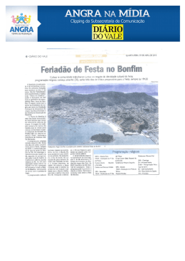 ANGRA NA M&Iacute;DIA - Prefeitura Municipal de Angra dos Reis