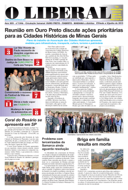 Reuni&atilde;o em Ouro Preto discute a&ccedil;&otilde;es priorit&aacute;rias