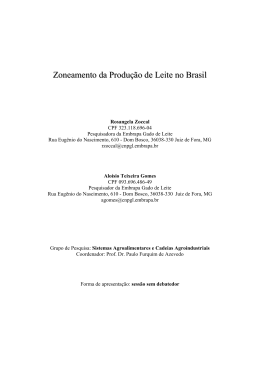 Zoneamento da Produo de Leite no Brasil