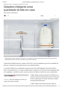 Geladeira inteligente avisa quantidade de leite em casa