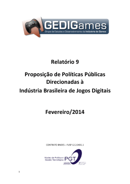 Relatório 9 Proposição de Políticas Públicas Direcionadas