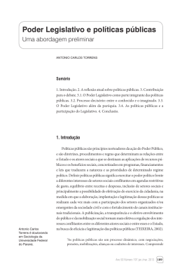 Poder Legislativo e políticas públicas