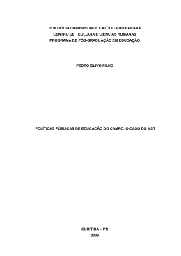 Pol&iacute;ticas p&uacute;blicas de educa&ccedil;&atilde;o do campo. O caso do MST