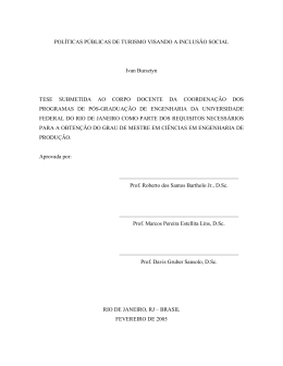 Pol&iacute;ticas p&uacute;blicas de turismo visando a inclus&atilde;o social