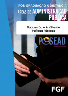 Elabora&ccedil;&atilde;o e An&aacute;lise de Pol&iacute;ticas P&uacute;blicas - N