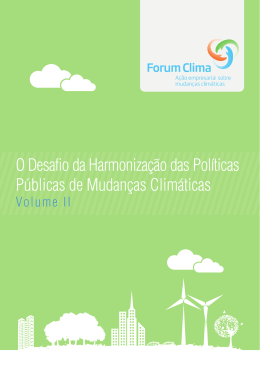 O Desafio da Harmonização das Políticas Públicas de Mudanças