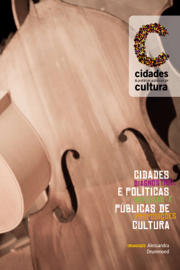 CIDADES E POLÍTICAS PÚBLICAS de CULTURA