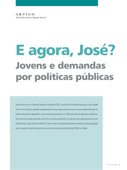 Jovens e demandas por pol&iacute;ticas p&uacute;blicas