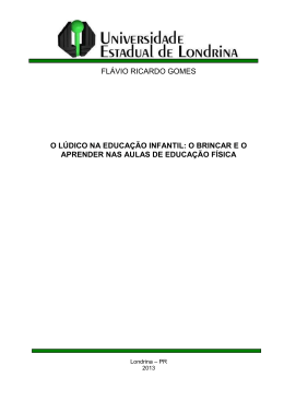 FL&Aacute;VIO RICARDO GOMES O L&Uacute;DICO NA EDUCA&Ccedil;&Atilde;O