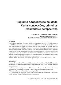 Programa Alfabetização na Idade Certa: concepções, primeiros