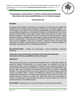 Propositions Conservative and Criticism in Environmental Education