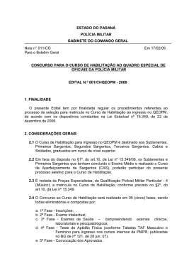 instru&ccedil;&atilde;o para inscri&ccedil;&atilde;o, exames de sele&ccedil;&atilde;o, e matr&iacute;cula no