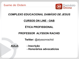 1. Inscri&ccedil;&atilde;o