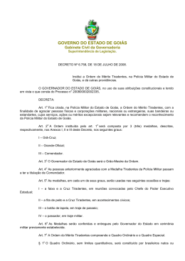Ordem do Mérito Tiradentes - Grande Oriente do Estado de Goiás