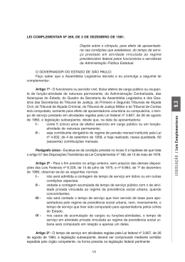 Lei Complementar 269, de 03/12/81