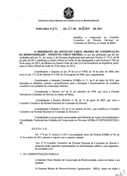 INSTITUTO CHICO MENDES DE CONSERVA&Ccedil;&Atilde;O DA