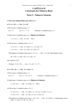 Análise Matemática – Cap. 2, Parte I