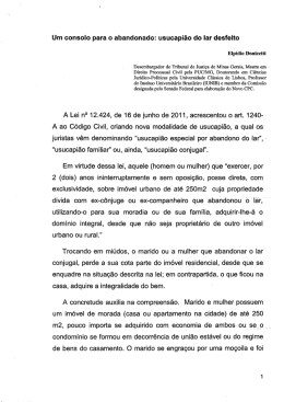 Um consolo para o abandonado - Tribunal de Justiça de Minas Gerais