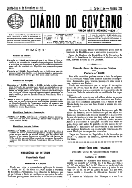 Quinta-feira 6 de Novembro de |9I9