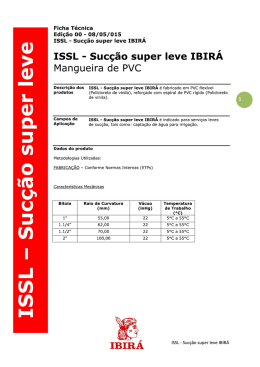 FICHA T&Eacute;CNICA ISSL - SUC&Ccedil;&Atilde;O SUPER LEVE