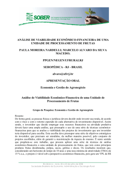 AN&Aacute;LISE DE VIABILIDADE ECON&Ocirc;MICO-FINANCEIRA