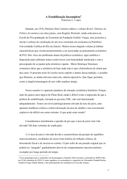 A Estabiliza&ccedil;&atilde;o Incompleta: Diagn&oacute;stico e Sugest&otilde;es