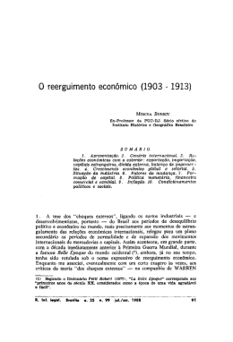 O reerguimento econômico (1903