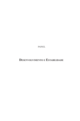 DESENVOLVIMENTO E ESTABILIDADE