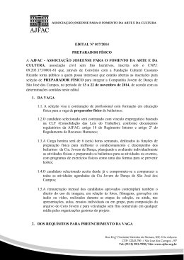 Edital &ndash; Preparador f&iacute;sico Revis&atilde;o Final