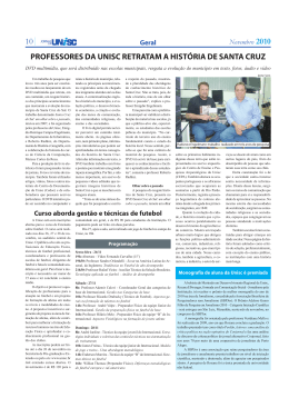 10 professores da unisc retratam a hist&oacute;ria de santa cruz