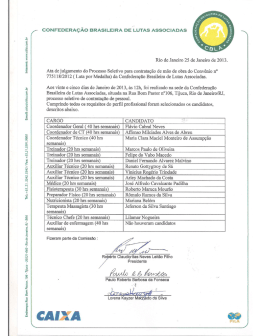 f CONFEDERA&Ccedil;&Atilde;O BRASILEIRA DE LUTAS A&atilde;sOclADAS