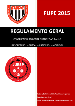 regulamento geral - Juesp - Jogos Universitários do Estado São Paulo